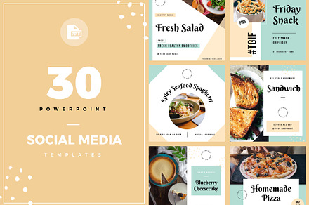 30 PowerPoint Social Media Template