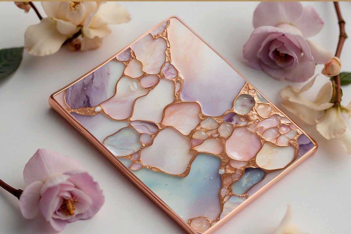 Opal Stone & Blush Pink Textures, a Texture Graphic by by creative paper (Photo 5 of 11)