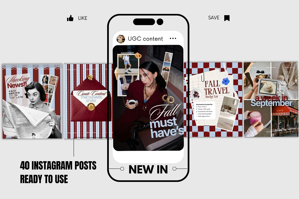 Bold Burgundy Instagram Post, a Social Media Template by CreativeTempHub (Photo 2 of 9)