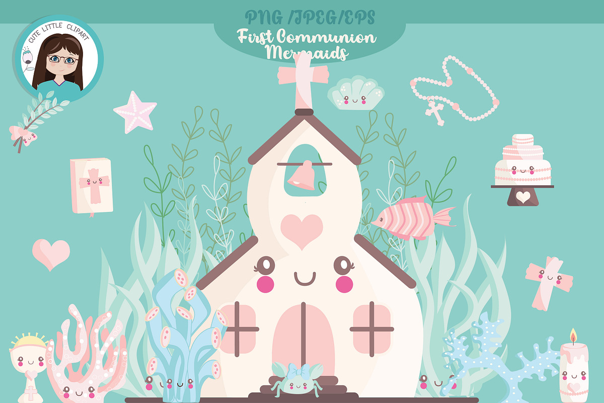 First Communion Mermaids, an Illustration by Cute Little Workshop (Photo 3 of 4)