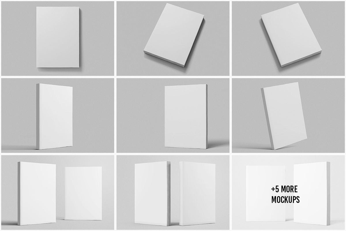Softcover A5 Book PSD Mockup Set, a Mockup by Remnand Studio (Photo 2 of 10)