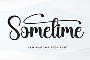 Sometime | Script Font, a Handwritten Font by Scratchones (Thumbnail 1 of 9)