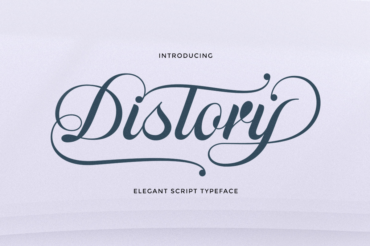 Distory Script, a Script Font by Letter Fresh (Photo 1 of 10)