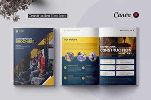 Construction Brochure | Canva, a Brochure Template by ArtisticLand