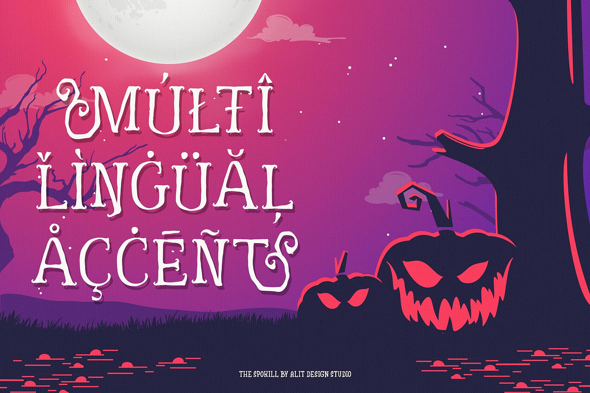 The Spokill Halloween Typeface, a Script Font by alit design (Photo 13 of 16)