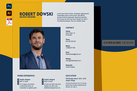 Creative cv/resume template
