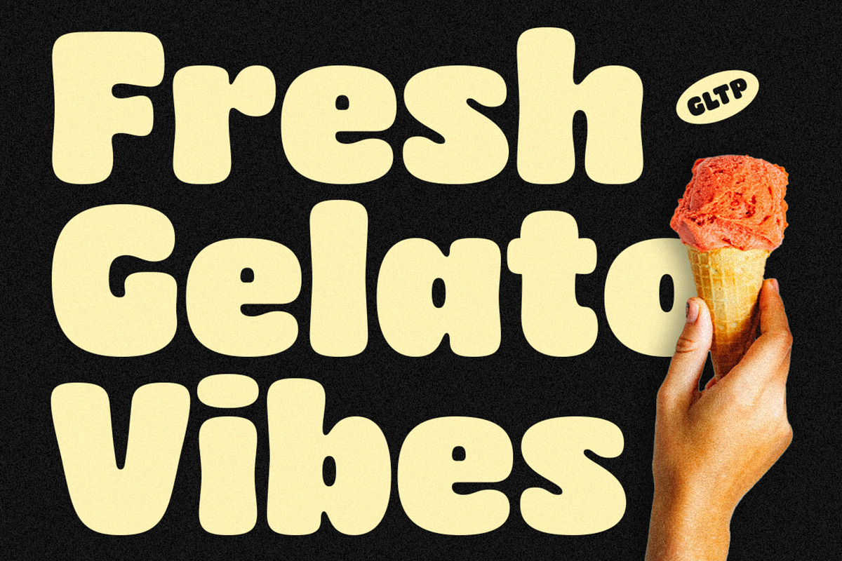 Chomp A Bold Chubby Font, a Sans Serif Font by Glowtype (Photo 8 of 15)