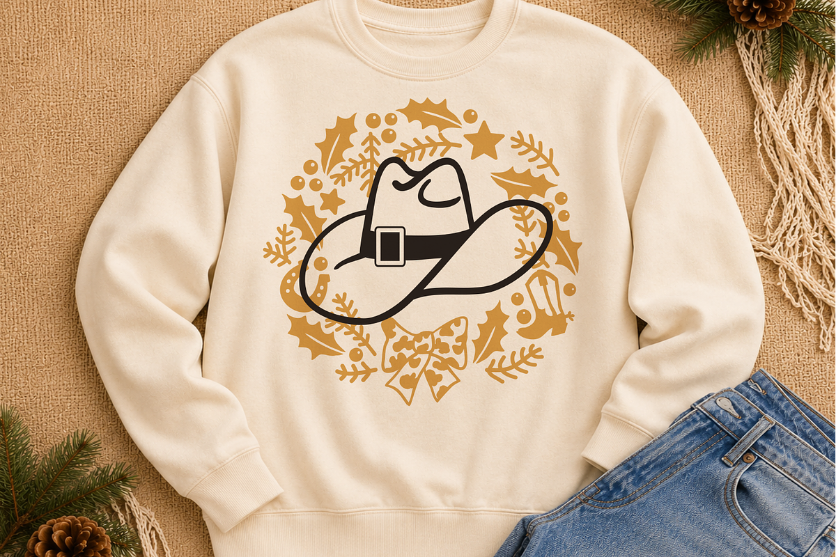 Cowboy Christmas SVG Bundle, Howdy, a Seasonal Illustration by TanchaArt (Photo 4 of 9)