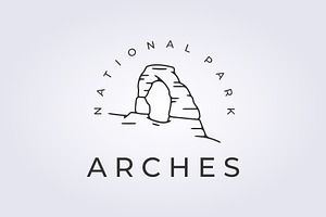 Arches national park logo landmark