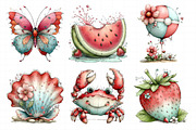 Whimsical Summer Clipart, an Illustration by Daily.Designs (Thumbnail 5 of 6)