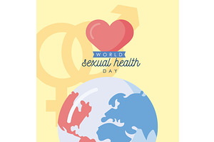 sexual health day postcard, a Healthcare Illustration by studiogstock