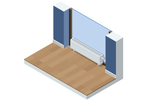 Isometric interior with modern, an Object Illustration by Golden Sikorka