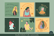 Girls Empowerment Instagram Quotes, a Social Media Template by Clairee Design Studio (Thumbnail 2 of 7)