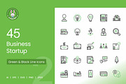 Business Startup Green & Black Icons, an Icon by IconBunny (Thumbnail 1 of 2)