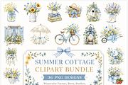 Summer Cottage Clipart frames, a Decorative Illustration by HeavensStar (Thumbnail 1 of 8)