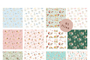 BUNDLE #2 - Watercolor Patterns, an Animal Illustration by Flora+Bear (Thumbnail 7 of 11)