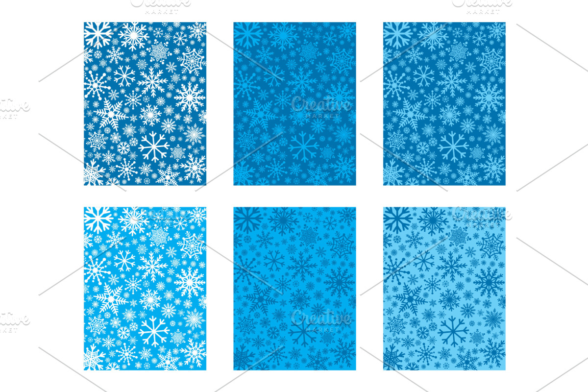Snowflakes Background, a Pattern Graphic by beguima (Photo 2 of 6)