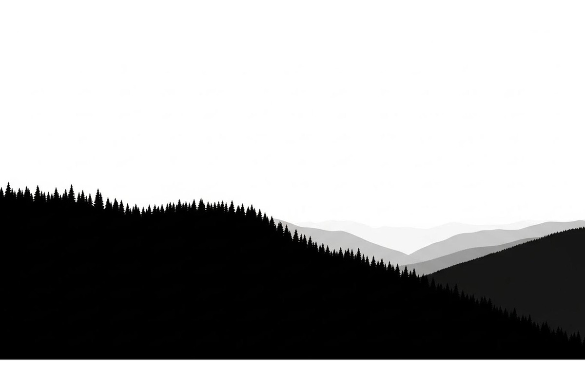 Mountain Pines Silhouette, a Graphic by hafijul (Photo 2 of 17)