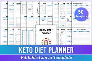 Keto Diet Planner Canva Kdp