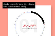 Calendar 2022 Circle Design, a Stationery Template by WORAKAMON Design Studio (Thumbnail 5 of 5)