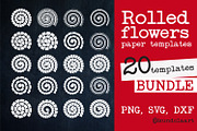 Rolled Flower SVG. Paper Cut, a Shape Add-On by KundolaArt (Thumbnail 1 of 5)
