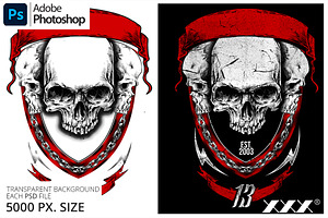 Skull Shield T-Shirt Design