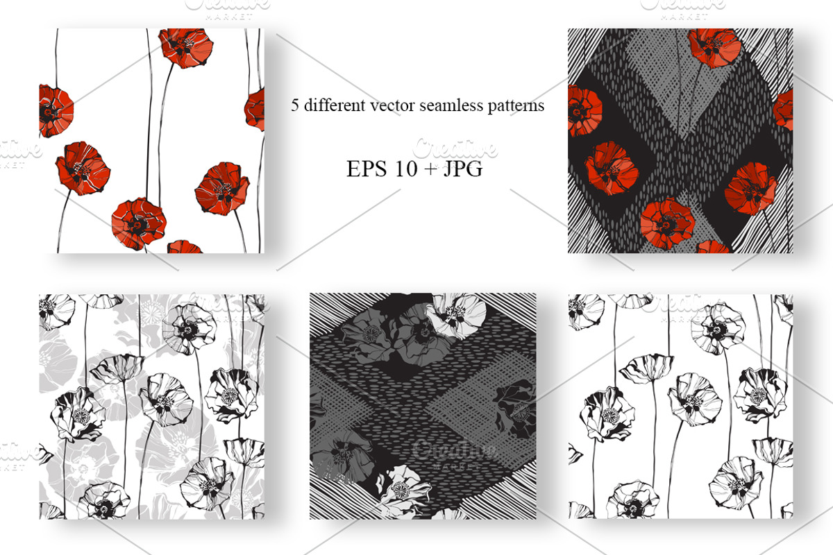 Poppy. Vector collection., an Illustration by maritime_m (Photo 2 of 4)