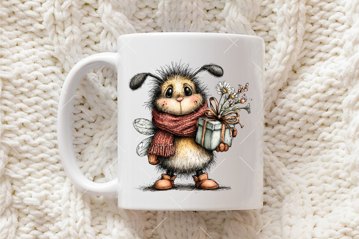 Quirky Spring Bee Clipart, an Illustration by OK Design (Photo 5 of 6)
