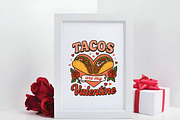 Tacos Are My Valentine Png, an Illustration by DreamPrint404 (Thumbnail 5 of 8)