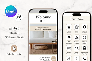 Digital Airbnb Welcome Guide, a Websites & App Template by PittaFinePrint