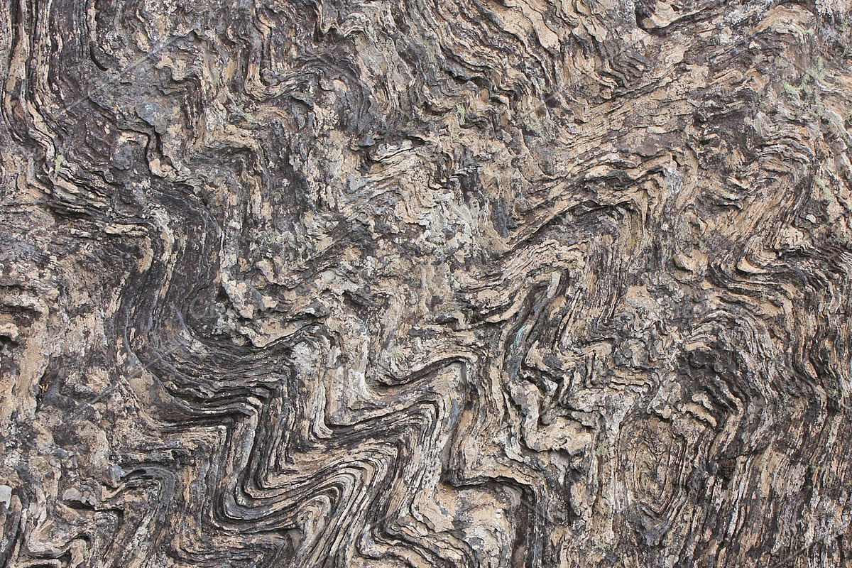 Abstract Waves On Granite Rock