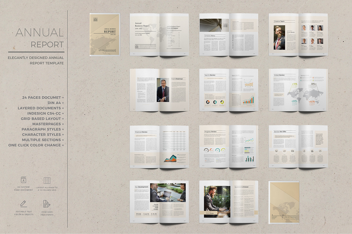 Annual Report, a Brochure Template by ThemeDevisers (Photo 4 of 4)
