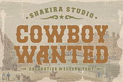 Cowboy Wanted - Western Retro Serif, a Serif Font by Shakira Studio (Thumbnail 1 of 12)