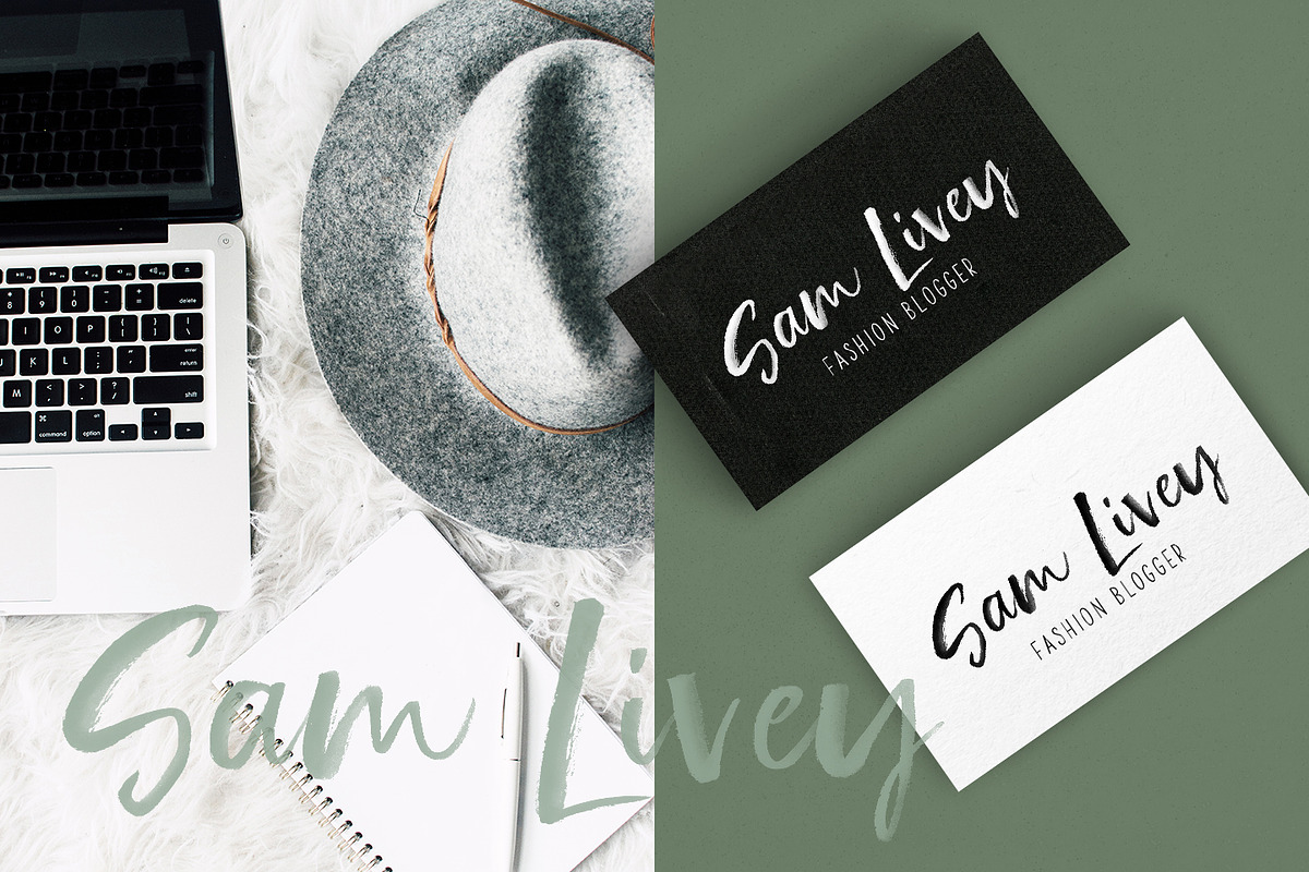SpringRain SVG watercolor brush font, a Script Font by Angele Kamp (Photo 4 of 9)