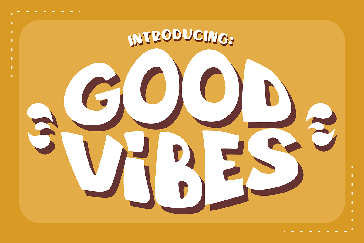 Good Vibes - Retro Font Types, a Font by KiddoGlyphs Studio (Photo 1 of 3)