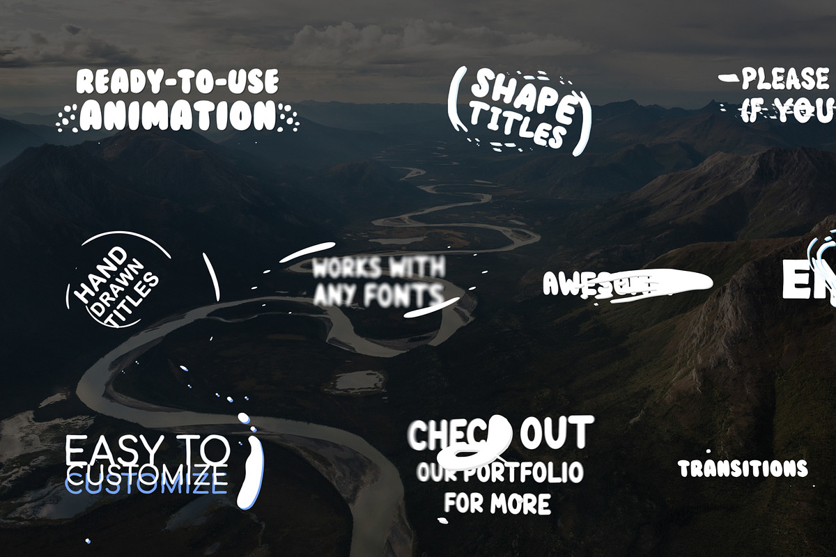 Cartoon Shape Titles DaVinci Resolve, a Templates & Theme by FlashFXbox (Photo 1 of 2)