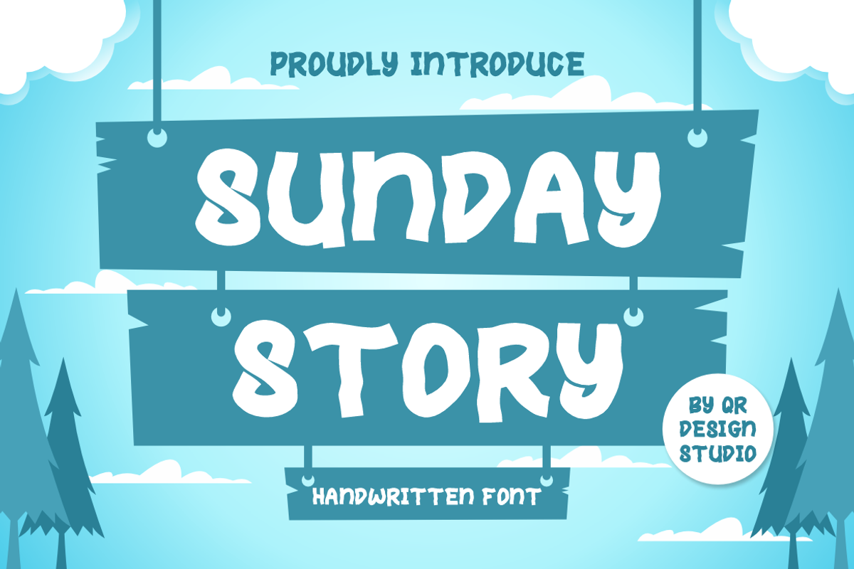 Sunday Story Font, a Handwritten Font by QR Design Studio (Photo 1 of 6)