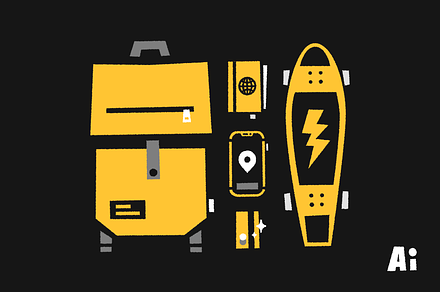 Travel Essentials Pack Illustration