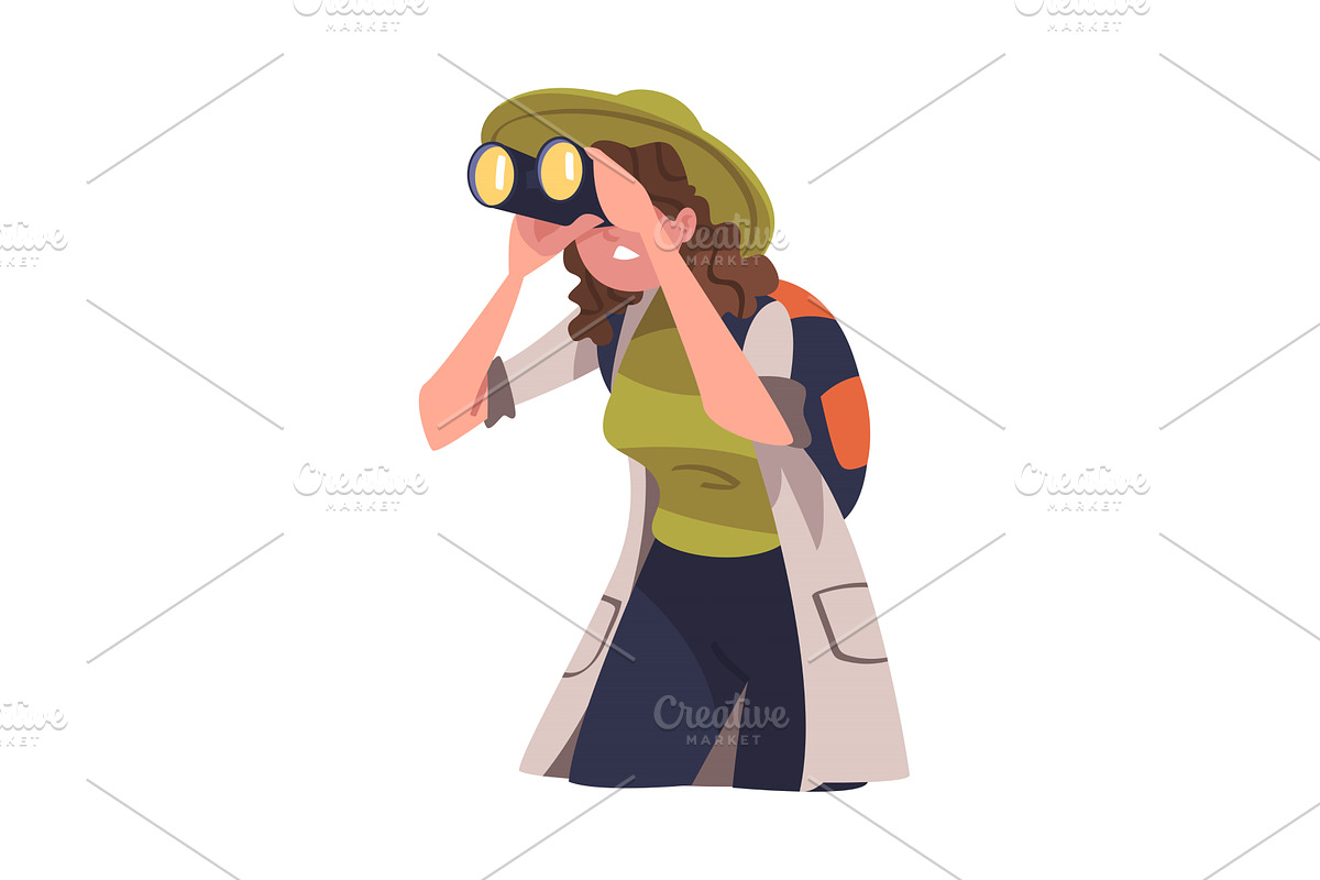 Young Woman Character Engaged in, a Person Illustration by TopVectors