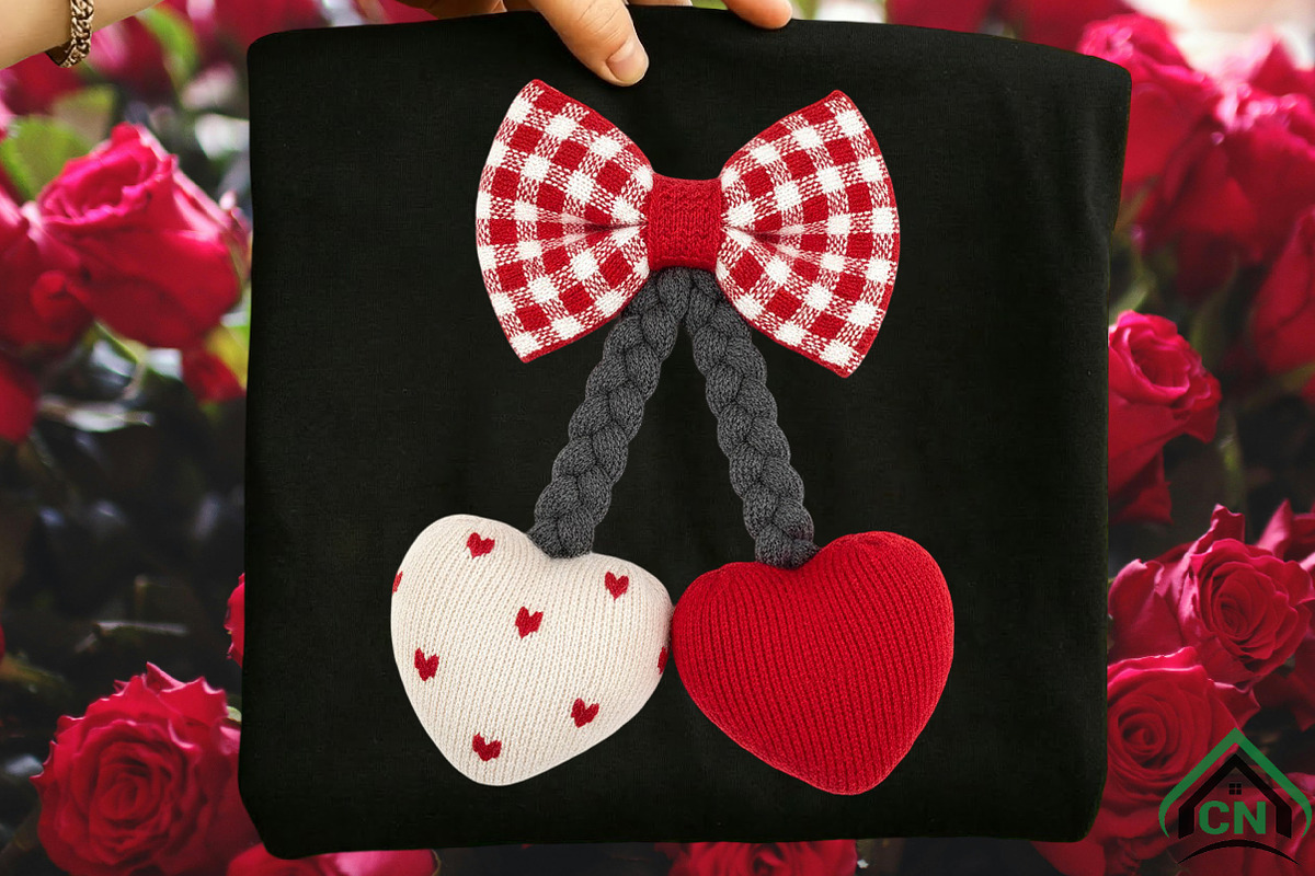 Knitted Heart Ornament Png, an Illustration by Craft Nest (Photo 2 of 7)
