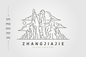 zhangjiajie national forest park, a Branding & Logo Template by lawoel