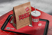 Fast Food Branding Kit Mockup, a Packaging Mockup by graphicsauce (Thumbnail 1 of 4)