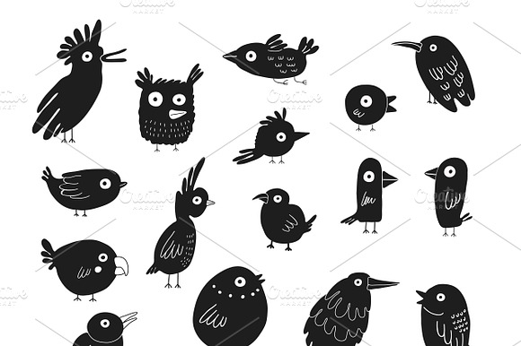 Birds Silhouettes Set