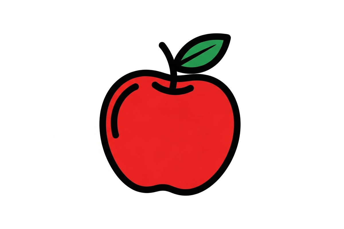 Apple Fruit Vector Icon Bundle, an Illustration by musafir_fashion (Photo 34 of 49)