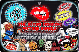 Retro Halloween Horror Collage Pack