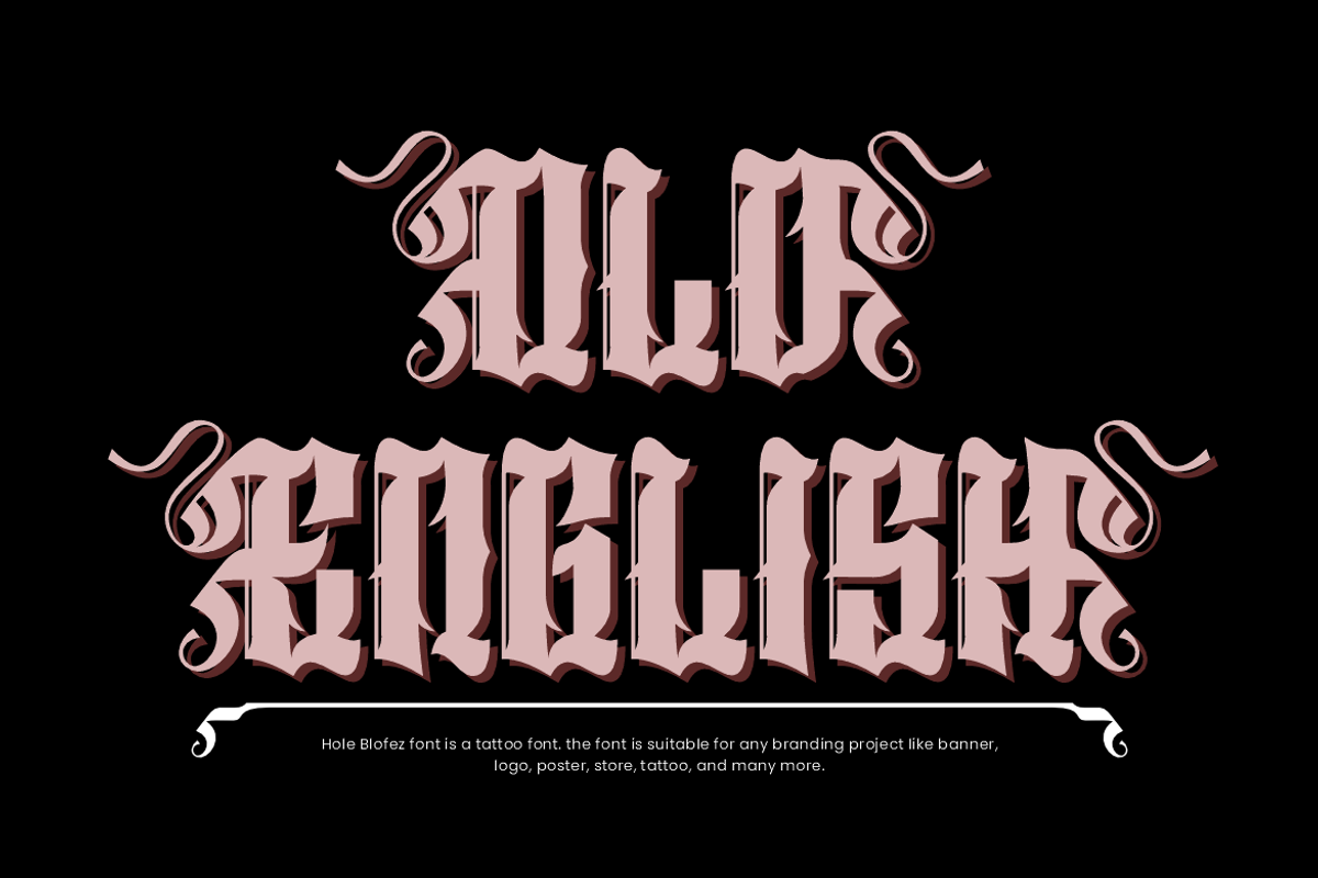 Hole Blofez - Old English Font, a Blackletter Font by QR Design Studio (Photo 3 of 9)