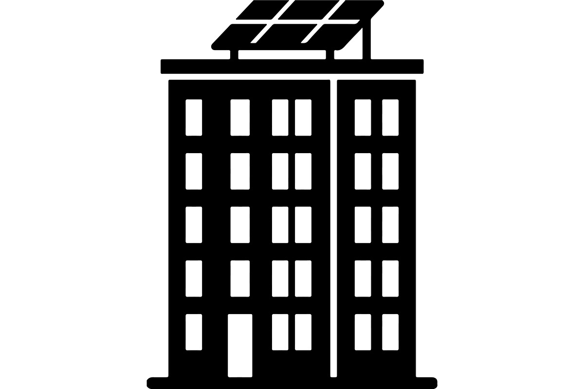 Solar Panel Building Silhouette, a Technology Illustration by balal (Photo 13 of 13)