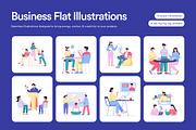 Business Flat Illustrations Bundle, a Finance Illustration by Brickclay (Thumbnail 1 of 13)