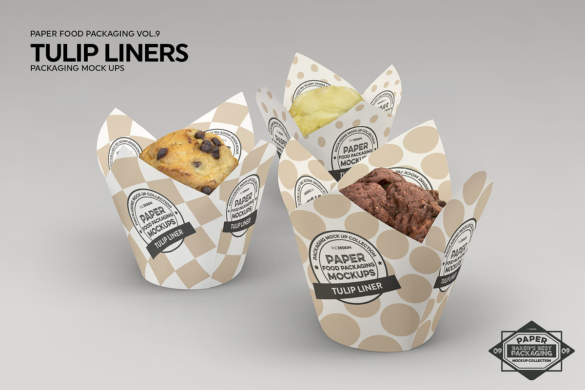 Tulip Cupcake Liners Cups Mockup, a Cups & Container Mockup by INCDesign (Photo 3 of 7)
