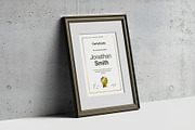 A4 Passe-partout Certificate Mock-up, an Advertising Mockup by zippypixelstudio (Thumbnail 2 of 13)